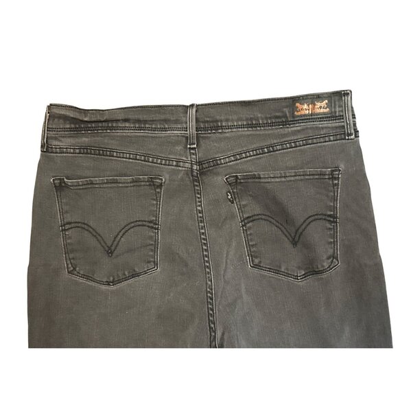 Levi's Classic Black Tab (Sta-Prest) Mid-Rise Boot-Cut Jeans in Washed Black Siz - Picture 5 of 7